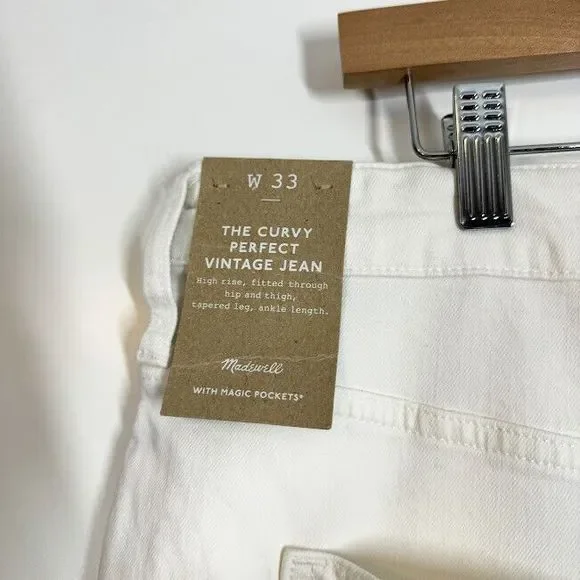 Madewell The Curvy Perfect Vintage‎ Jeans Womens High Waist Tapered Denim 33 NWT - Picture 6 of 11